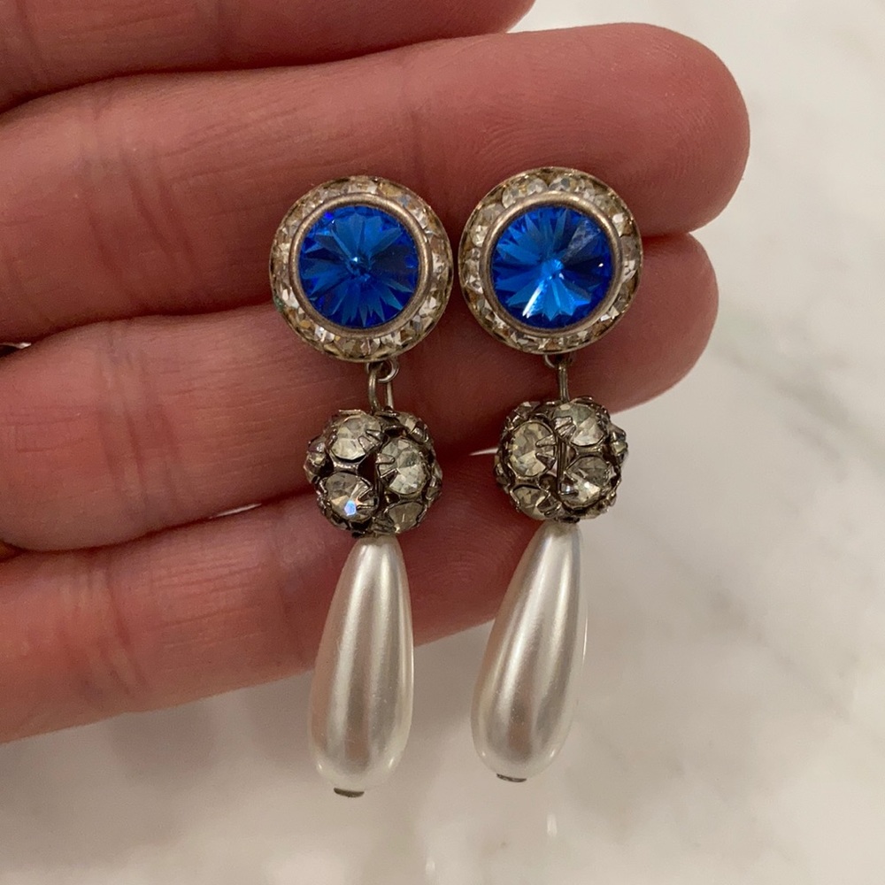 Blue stone earrings